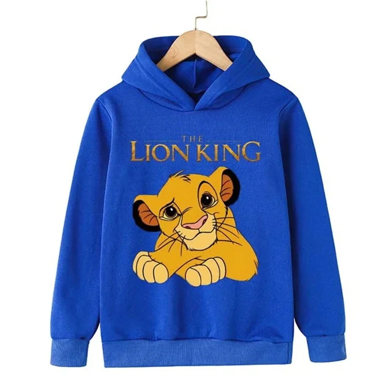 Kids Cartoon Animal King Graphic the Lion Simba Hoodies Cartoon Boys Girls Printed Sweatshirt Children Tops Long-sleeve Clothes