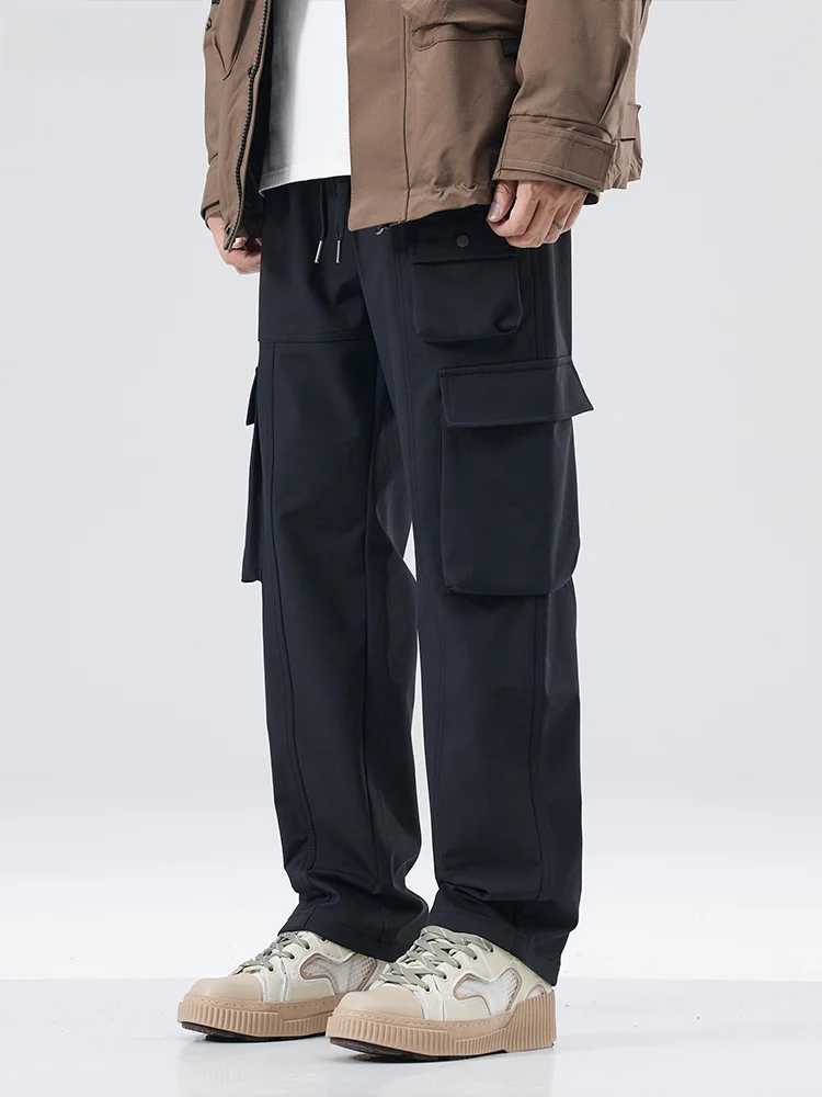 

Omjk American Sle повседневные рабочие брюки мужские Haome свободные прямые повседневные брюки осень-зима Multi ket Qui Dry ...