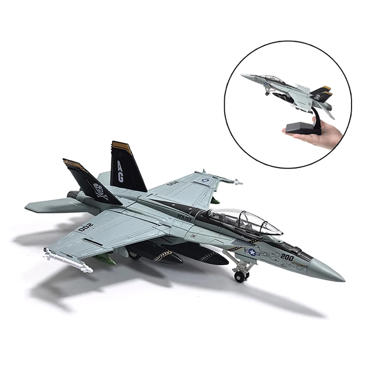 Simulationsmodell F-14 AH-64 A10 F35 F22 F-18 Super Hornet Kampfjet Druckguss-Flugzeug Bausatz Plastikmodell als Kreatives Geschenk – Detail 2