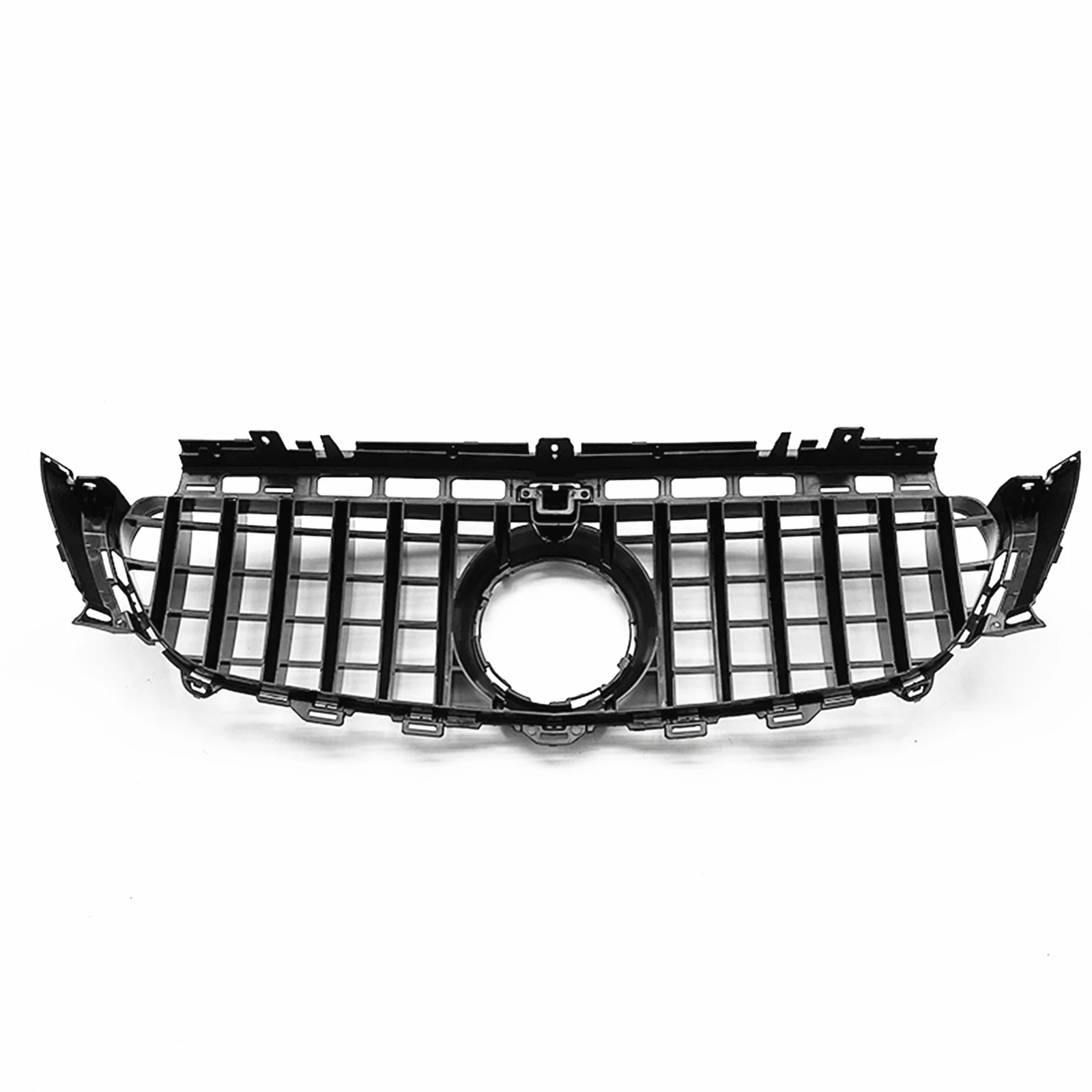 GT-R Style Grill Upper Grille For Mercedes-Benz E Class W213 2016-2020 E200 E250 E300 Black/Silver Front Bumper Hood Mesh Grid