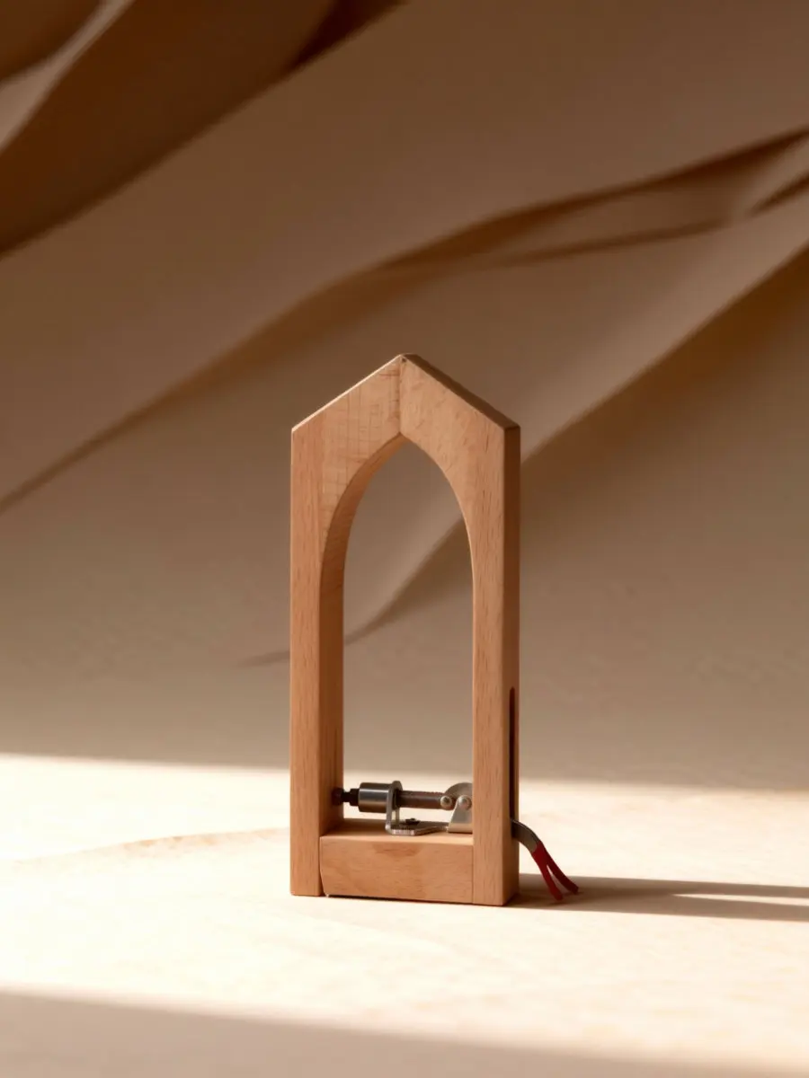 Wooden Sewing Clamp with Rotatable Angle Adjustment and Wrapped Top for Craft, Quilting, and Fabric Fixing