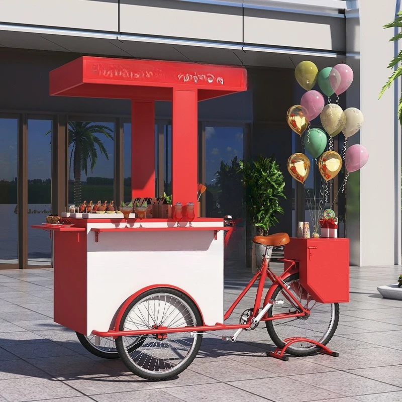 

Internet celebrity cart ice cream beer with wheels multi-function mobile sausage sweet potato dining drink