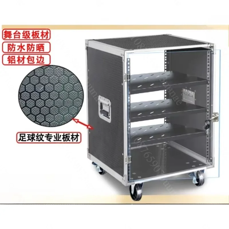 8U Amplifier Rack Case Portable Audio Equipment Cabinet KTV Mixer Rack for Home Use