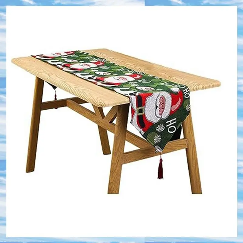T31c-toalha de mesa de natal padrão de natal toalha de mesa lavável dacron para o natal, inverno, feriado dura