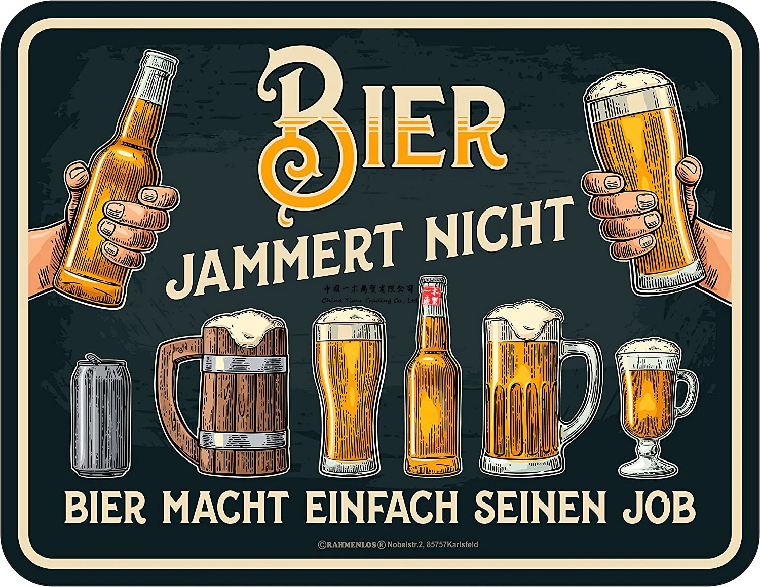 Rahmenlos Original Stickers With German Text Bier Jammert Nicht Bier Macht Einfach Seine Job