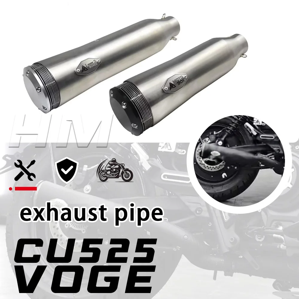 

For VOGE CU525 right side single trap exhaust pipe tail section middle section retro sound deep and rich CU 525 525cu