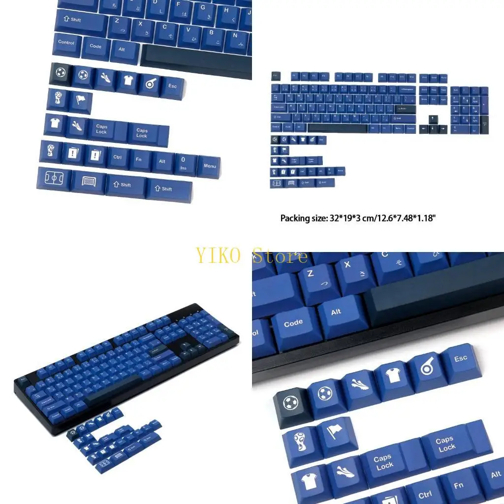 

K32C 128 Pieces PBT Keycap Cherry Profile DYE-SUB Keycap For Cherry MX Switch Mechanical Keyboard GK61 SK61 TKL87 108 Keycaps