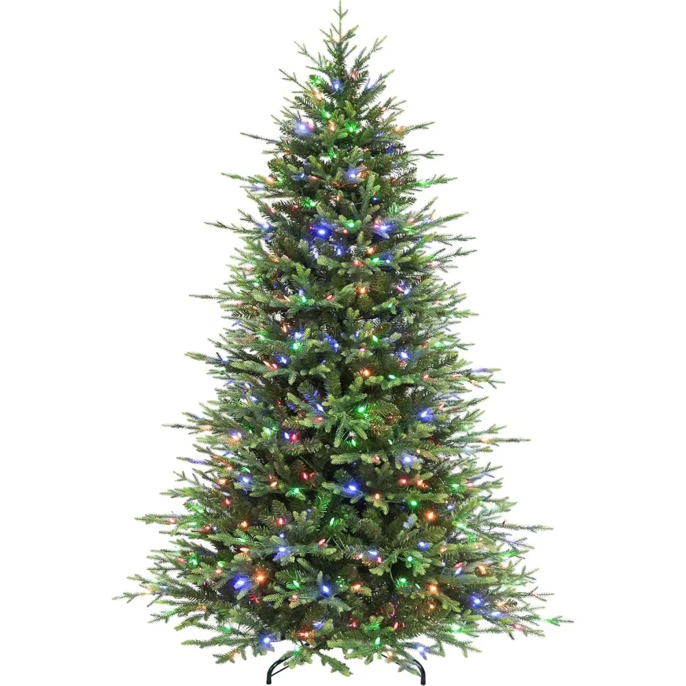 

7.5 ft Prelit Christmas Tree, 2933 PE&PVC Realistic Branch Tips, Frasier Grande Christmas Tree with 450 Color Changing