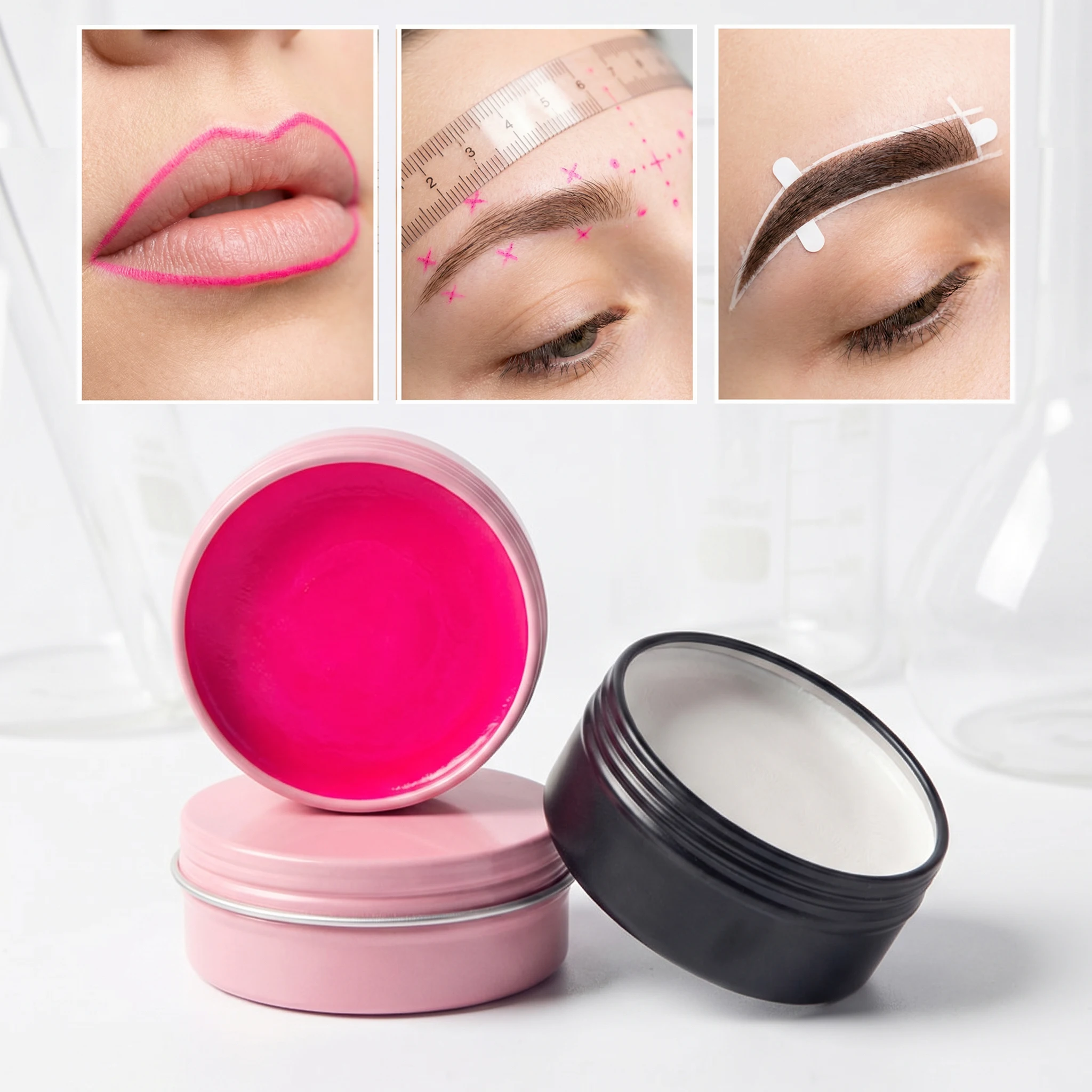 

2/1PCS 20g Microblading Eyebrow Marker Tattoo Brow Paste Eyebrow Permanent Makeup Eyebrows Brows Contour Design Shape Mark Tool