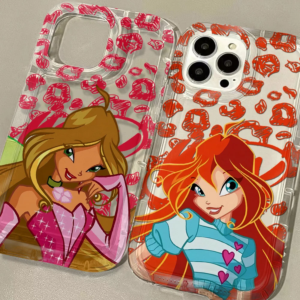 Cool Lovely Winxs Clubs Phone Case for Samsung Galaxy S25 S24 S23 S22 S21 S20 S10 Note20 Note10 FE Ultra Plus 4G 5G Clear Cover