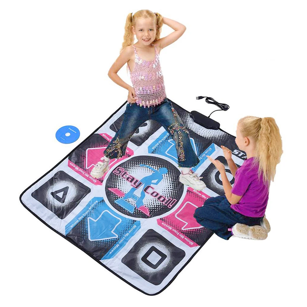 USB PC Non-Slip Dance Mats Foot Print Dancing Step Game Pad HD Dancer Blanket