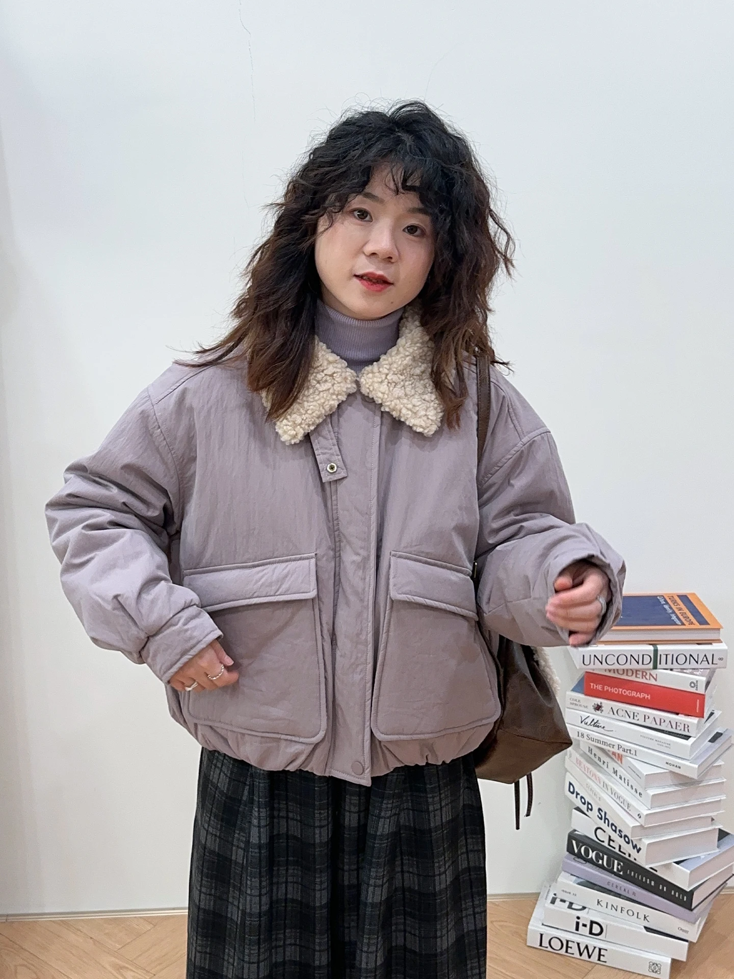 

Корейская свободная парка с меховым воротником и карманом для бутылки, хлопковая куртка Scorpion Academy с защитой от старения для осени и зимы