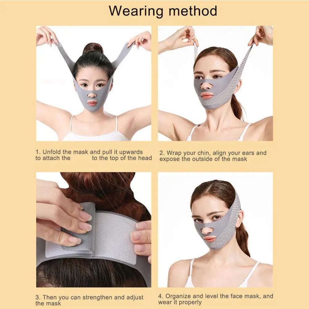 V-face Facial Slimming Strap Chin Strap For Sleeping, Chin Up Mask Face Lifting Belt V Shaped Slimming Face Mask Face Bandage