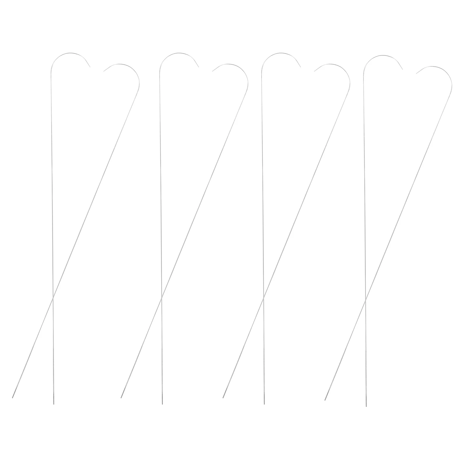 

10 Pcs Beading Needles Open Looper Beaded Jewelry Craft Tool Curved Sewing Wear Beads Tools Diy Silver Making