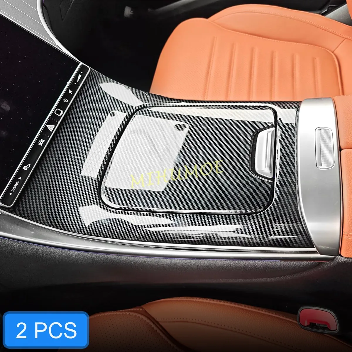 LHD Car Center Console Gear Shift Panel Cover Sticker For Mercedes Benz GLC Class X254 C254 GLC260 GLC300 2023 2024 2025