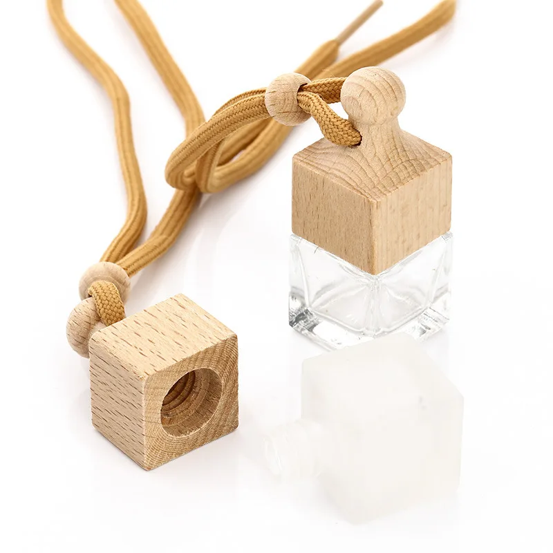 Car Essential Oil Diffuser Fragrance Air Freshener Scent Perfume Bottle Ornament Hanging Empty Bottle Interior Accessory