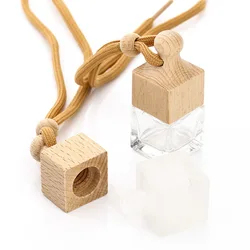 Car Essential Oil Diffuser Fragrance Air Freshener Scent Perfume Bottle Ornament Hanging Empty Bottle Interior Accessory