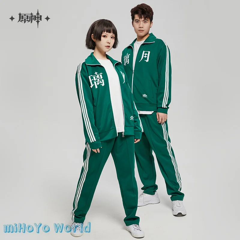 MiHoYo Official Genshin Impact Costumes Liyue Themed Activewear Doujin Anime Adult Tops Pants Outdoors Unisex Sportswear Suit