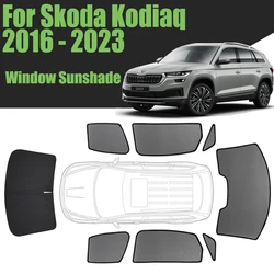 Custom Car Window Sunshade For Skoda Kodiaq 2016 - 2023 Magnetic Curtain Mesh Front Windshield Frame Curtain