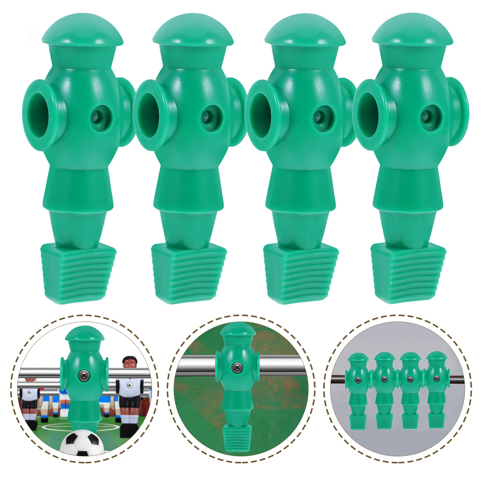 

4Pcs Table Football Figures Resin Foosball Player Replacement Set Table Soccer Game Accessories Football Action Figures
