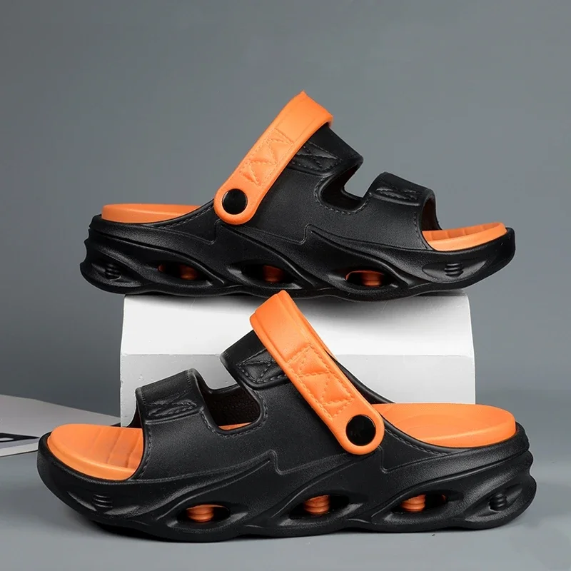 

Summer Men's Outdoor Sandals Slippers Beach Soft Slides Breathable Clogs Men Casual Shoes Garden Shoes Men Women Outdoor Sandals
