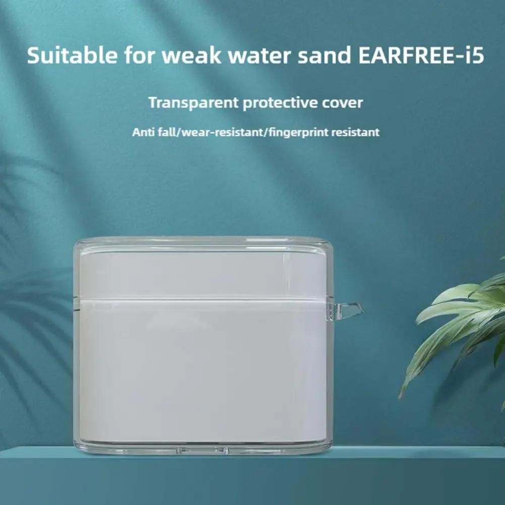 Adequado para roseselsa EARFREE-i5 transparente leve capa protetora material tpu macio à prova de poeira sem fio fones de ouvido escudo