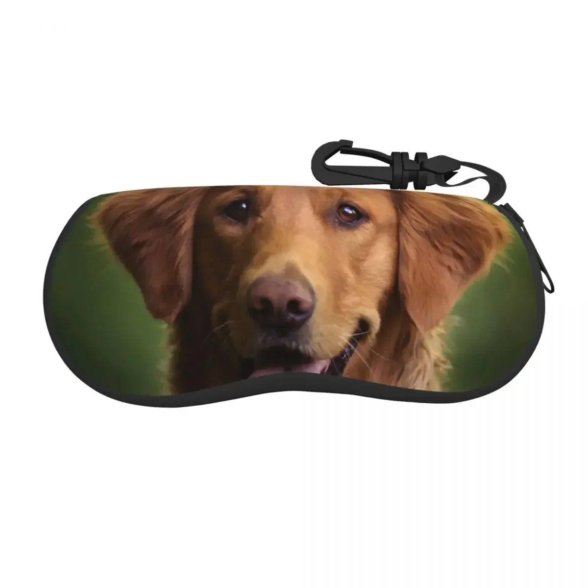 Glasses Case Adorable Golden Retriever Portable Zipper   Unglasses Cover  Storage