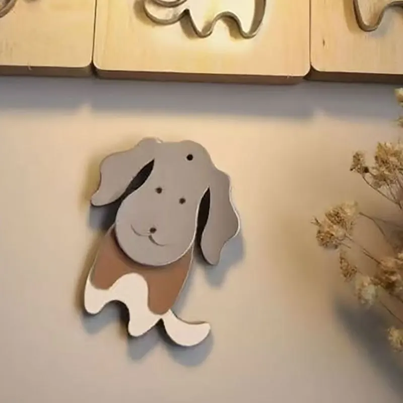 Leather Cutting Tool Set Earless Dog Template Convenient Embossing Three-Piece Set for Leatherworking
