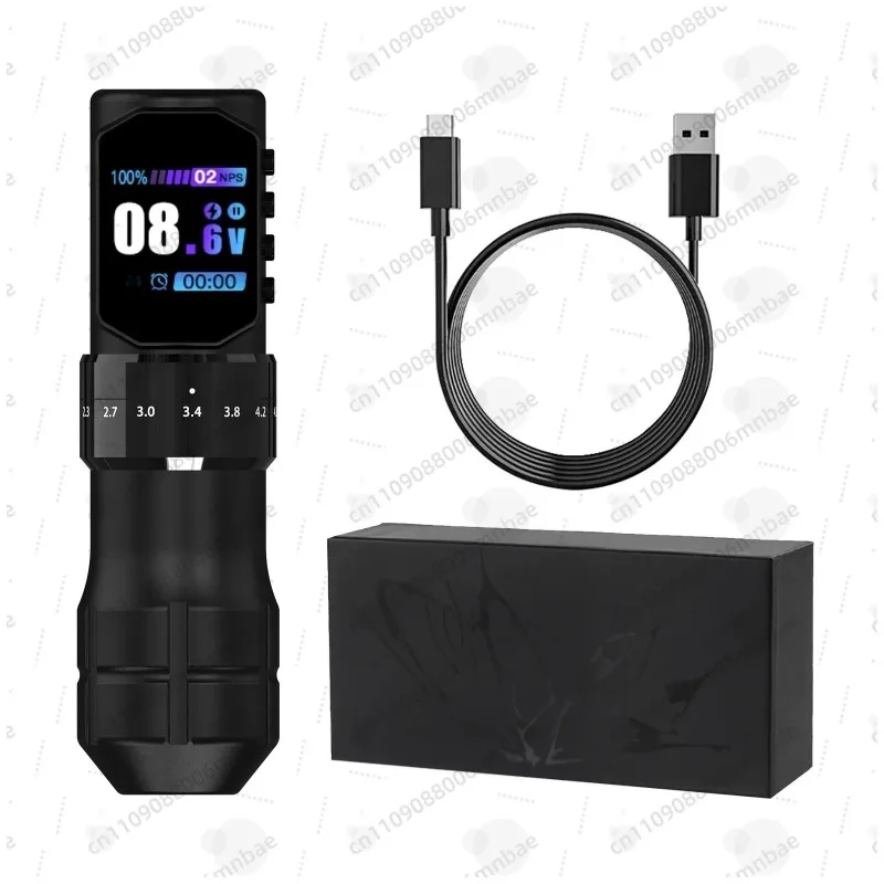 

Large color screen adjustable stroke battery pen wireless tattoo machine frequency modulation cut-off