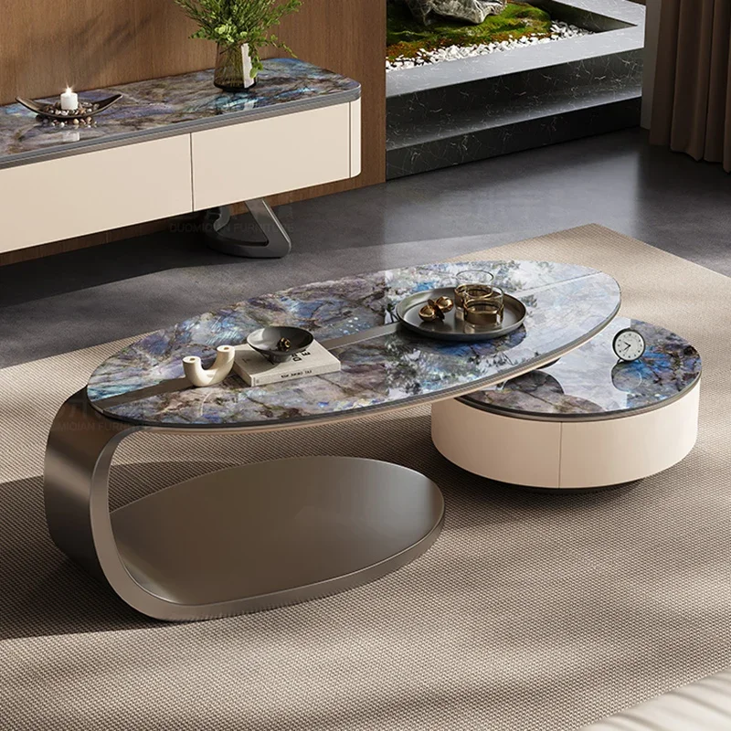 

Originality Light Luxury Center Coffee Table Modern Simple Nordic Design Computer Service Dinner Storage Living Room Furniture