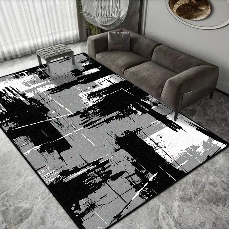 

Абстрактные современные ковры для гостиной, детские коврики для спальни, короткие бархатные прикроватные коврики, легко чистящиеся офисные коврики большой площади, столовая