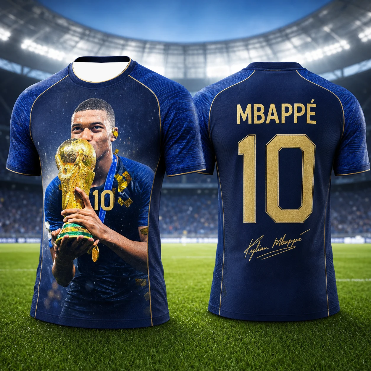 Mbappé 2026 Neuerscheinung Herren Fußballtrikot Superstar Gedenk-Edition Bedruckt Atmungsaktiv Schnelltrocknend Fußball-Sportoberteil