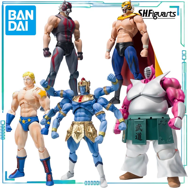 

Оригинальная серия BANDAI S. H. Figuarts Muscle Man Series Shura Man, человек с тигровым лицом, блики, подвижная модель Taili People Collect
