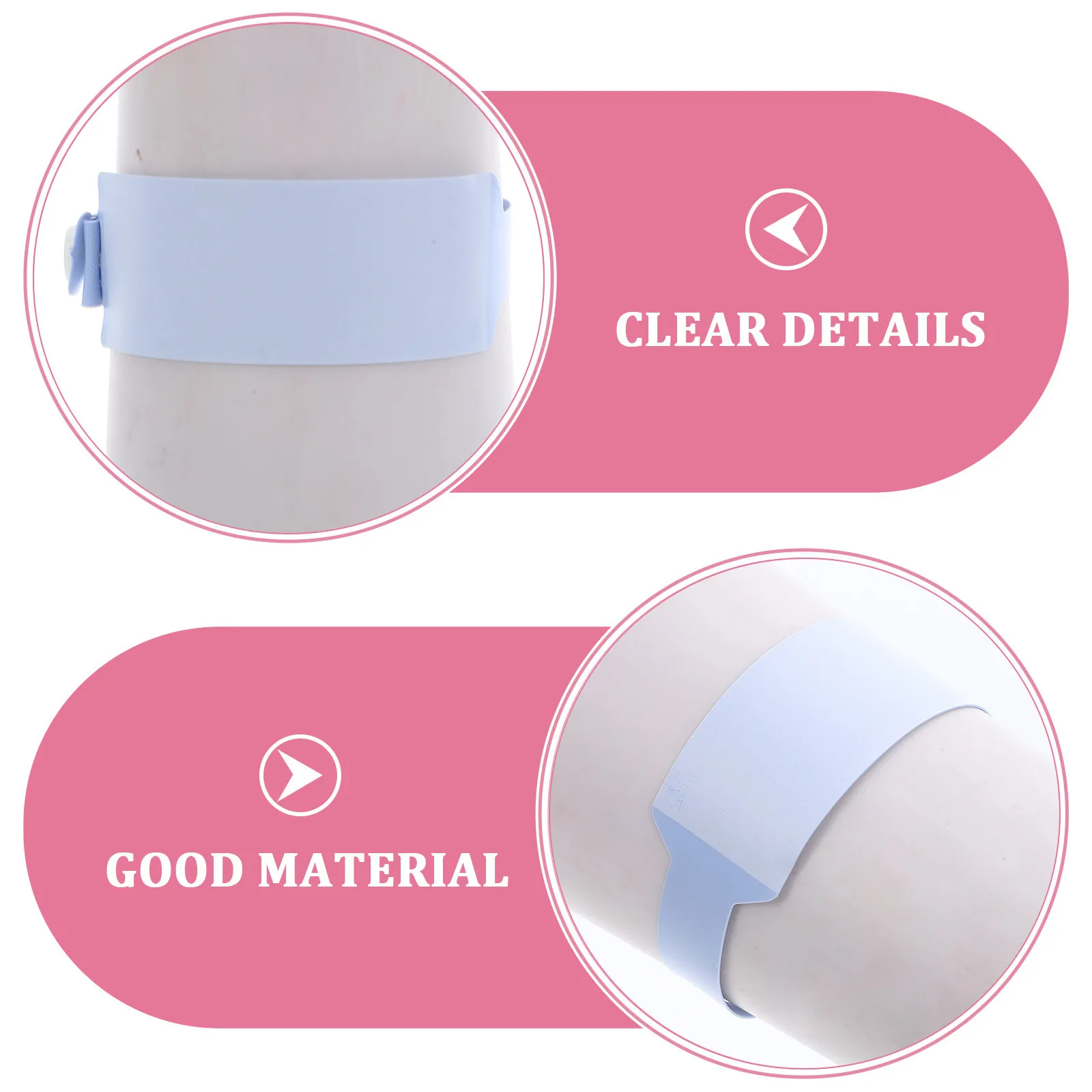 100Pcs Wristbands Adult Patient Identification Bracelets Hospital Id Wristband Disposable PVC Comfortable for Emergency