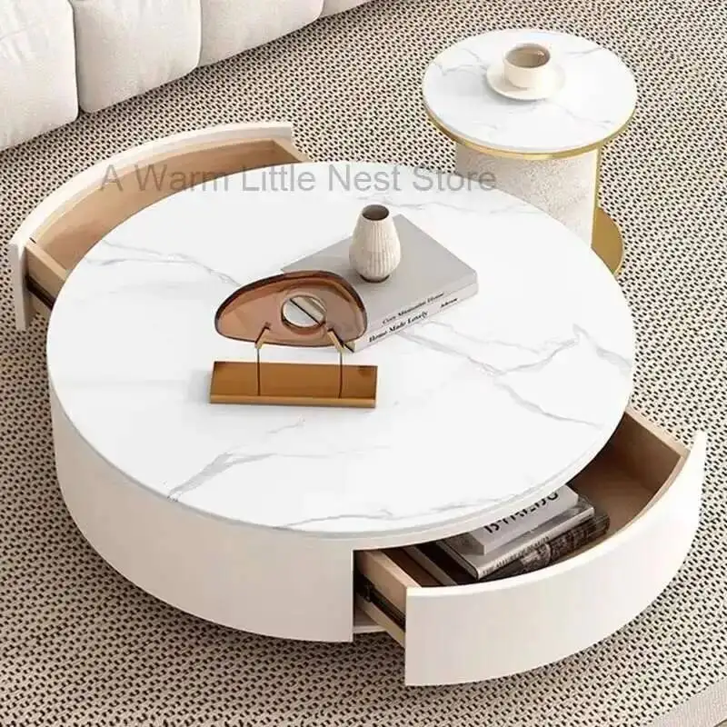 غرفة فاخرة تصميم القهوة الفاخرة الجدول المعيشة المنزل تخزين طاولة جانبية الشمال تصميم موبليس الفقرة El Hogar زخرفة الأثاث #1