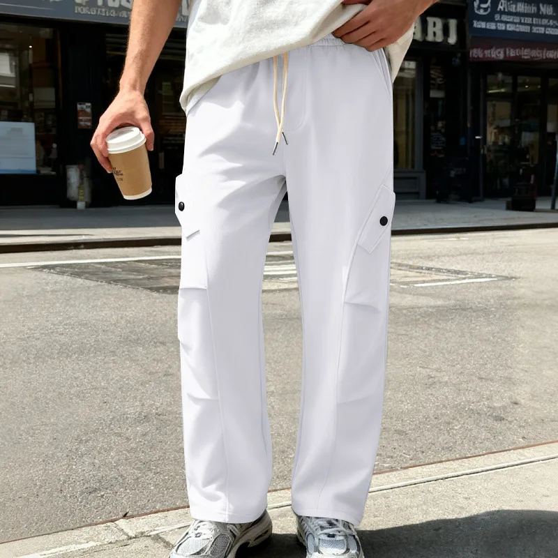 Men's Loose Fit Cargo Sweatpants Drawstring Waist Multi-Color Casual Jogger Pants