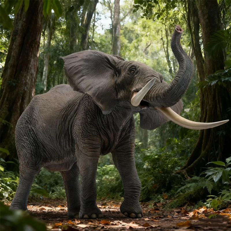 

African Elephant Full Zoo Growth Companion Model 01 Growth Cognitive Toy Collection Ornament Model Birthday Gift