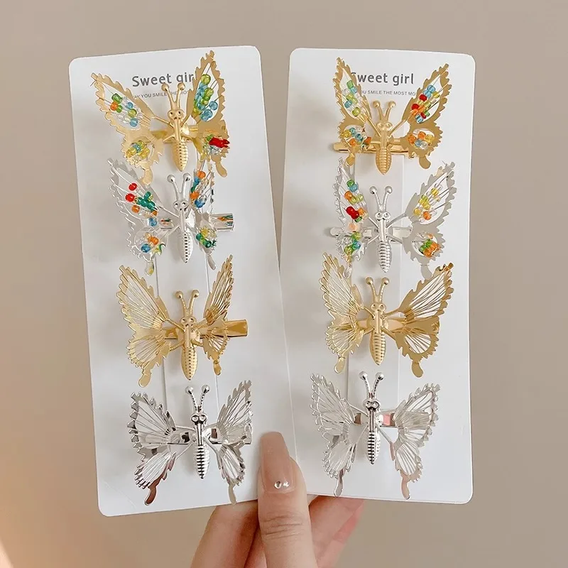 New Cute Moving Butterfly Hairpin Sweet Girls Barrettes Shattered Hairpin Alloy Headwear Women Hair Accessories