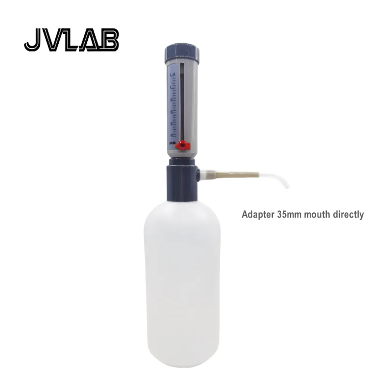 Lab Bottle Top Dispenser Economic Dispenser Sleeve Type 0-25 ml Adjustable Liquid Adder Semi-automatic Liquid Dispenser