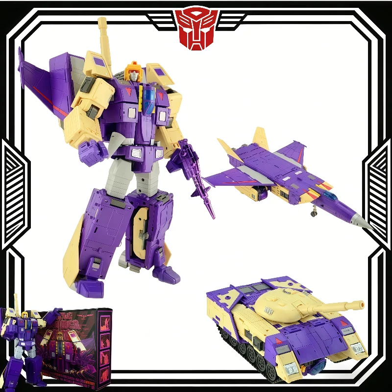 

In Stock DX9 D08 Gewalt Blitzwing Action Figure Transformable Robot Triple Changer Jet Tank Reissue Gifts Toys garage kit