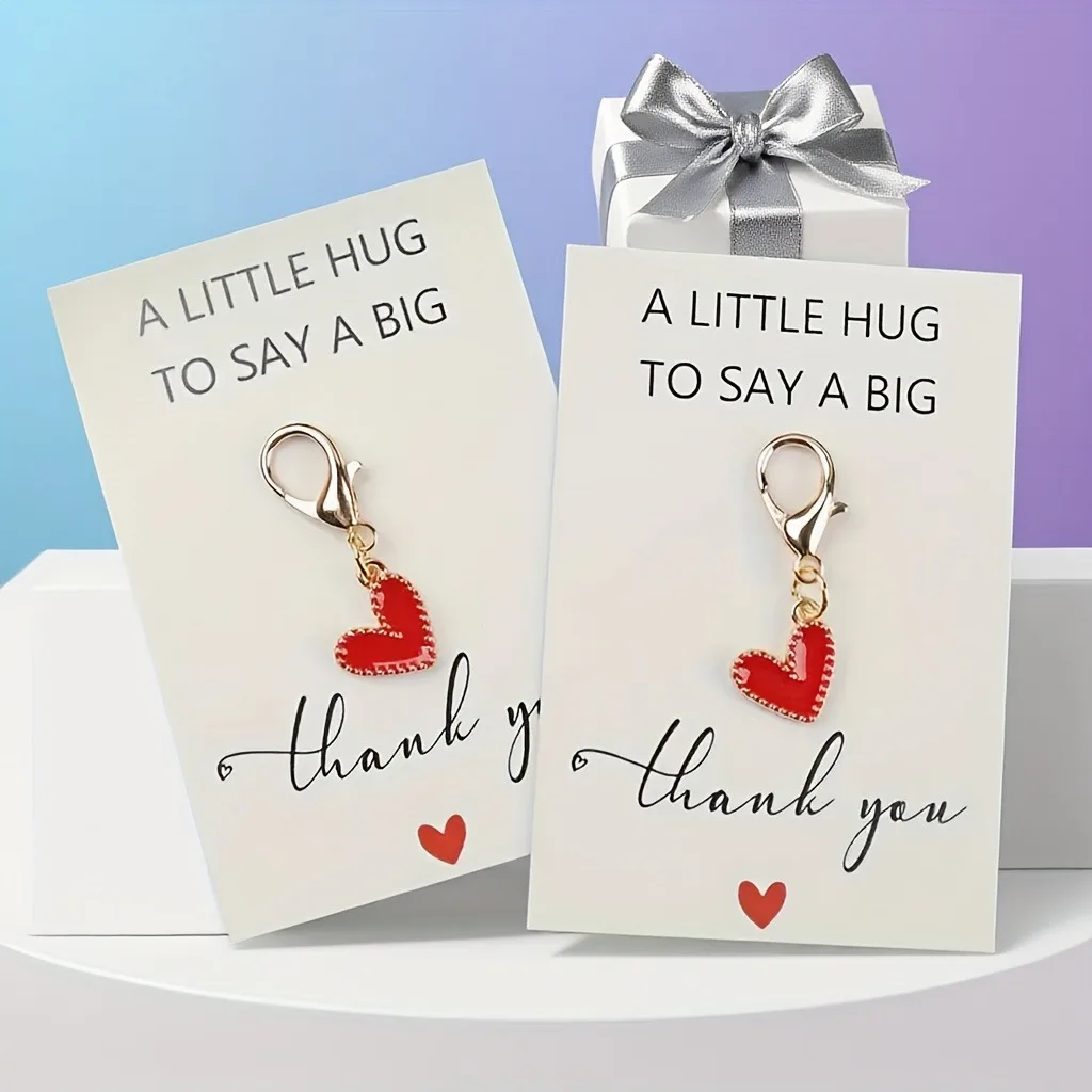 10 قطعة سلسلة المفاتيح المعدنية الحب الملونة 10 قطعة مجموعة رائعة على شكل قلب قلادة شخصية مفتاح الديكور حقيبة قلادة صغيرة #3