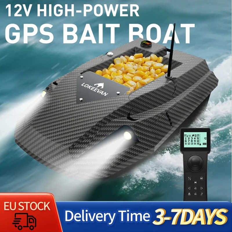 LOKEEVAN GPS appât bateau D50B 15600*2 Mah 12V puissant filet de traction Troll crochet GPS + Beidou Satellite double système de positionnement bateau à poisson