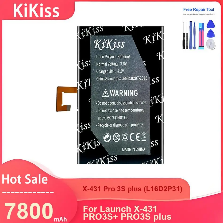 

Аккумулятор KiKiss для Launch X-431 PRO3S+ PRO3S plus, X-431 Pro 3S plus (L16D2P31) 7800 мАч