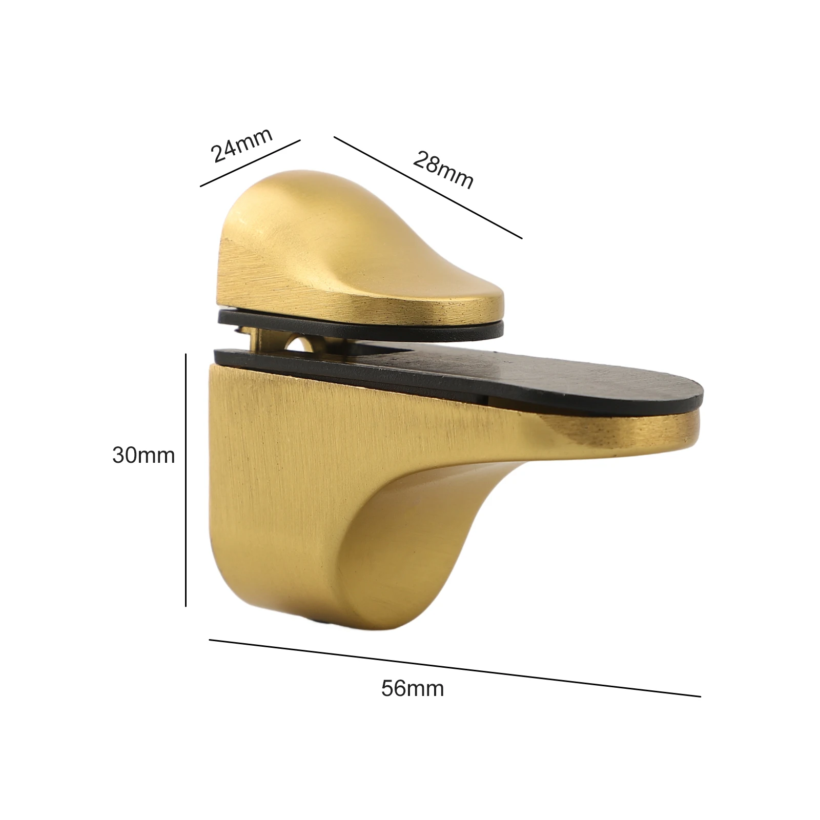 

Interior Decoration Glass Shelf Bracket Zinc Alloy Support Adjustable Glass Shelf Bracket Gold Stylish Home Decor