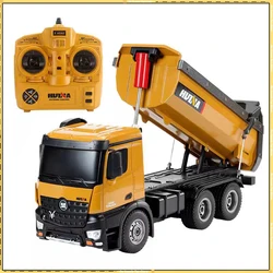 Huina 1582 Alloy Remote-controlled Dump Truck Simulation Multifunctional Loader Excavator Engineering Vehicle Model Adult Toy Gi