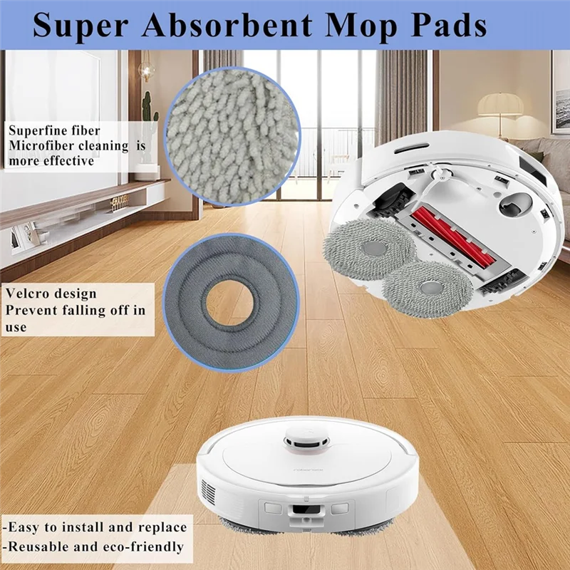 

Main Side Brush Hepa Filters Mop Pads Dust Bags Replacement For Roborock Q Revo Robtic Vacuum Cleaner