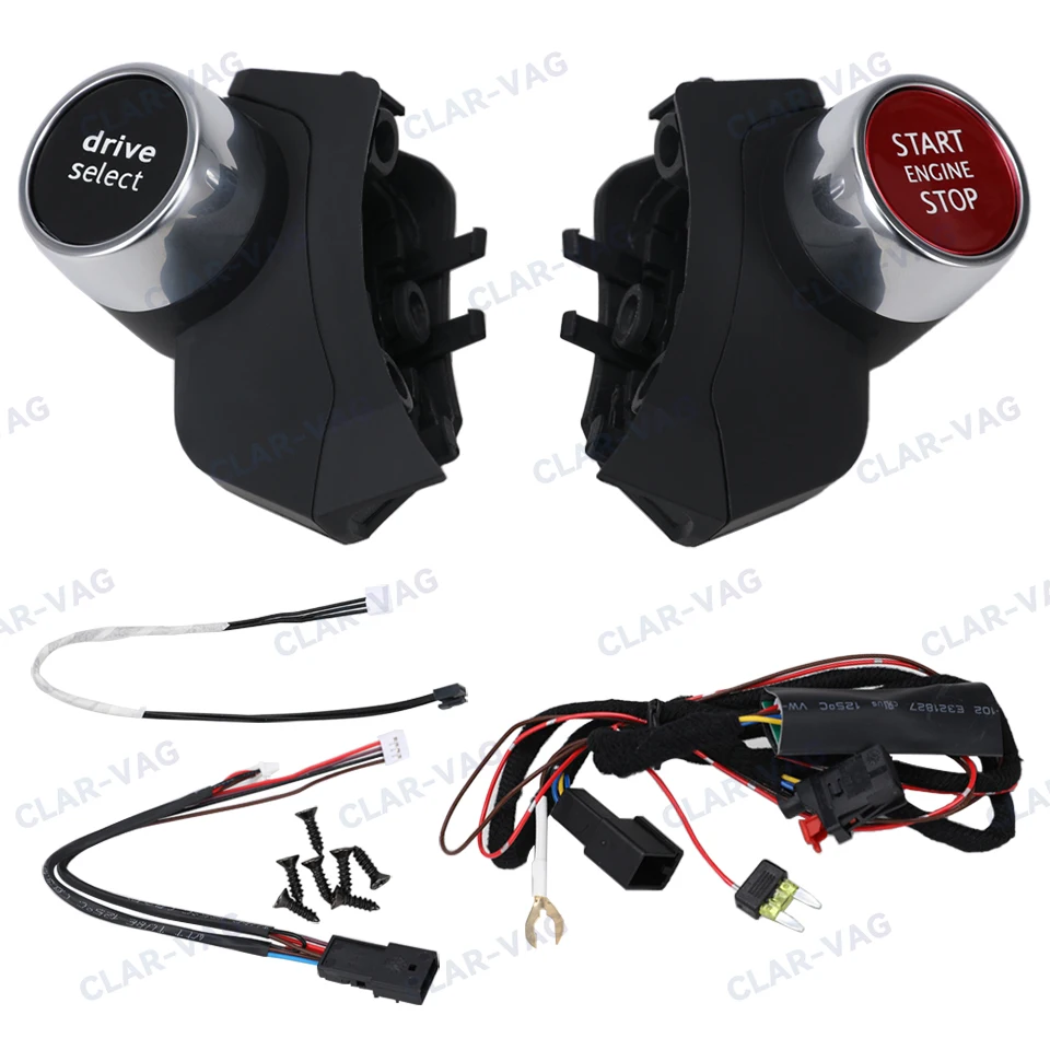 Botão interruptor de seleção de partida e parada de motor de carro, retrofit para audi a3 s3 a4 s4 a5 s5 a6 s6 a7 a8 q3 q5 kit de partida com um botão