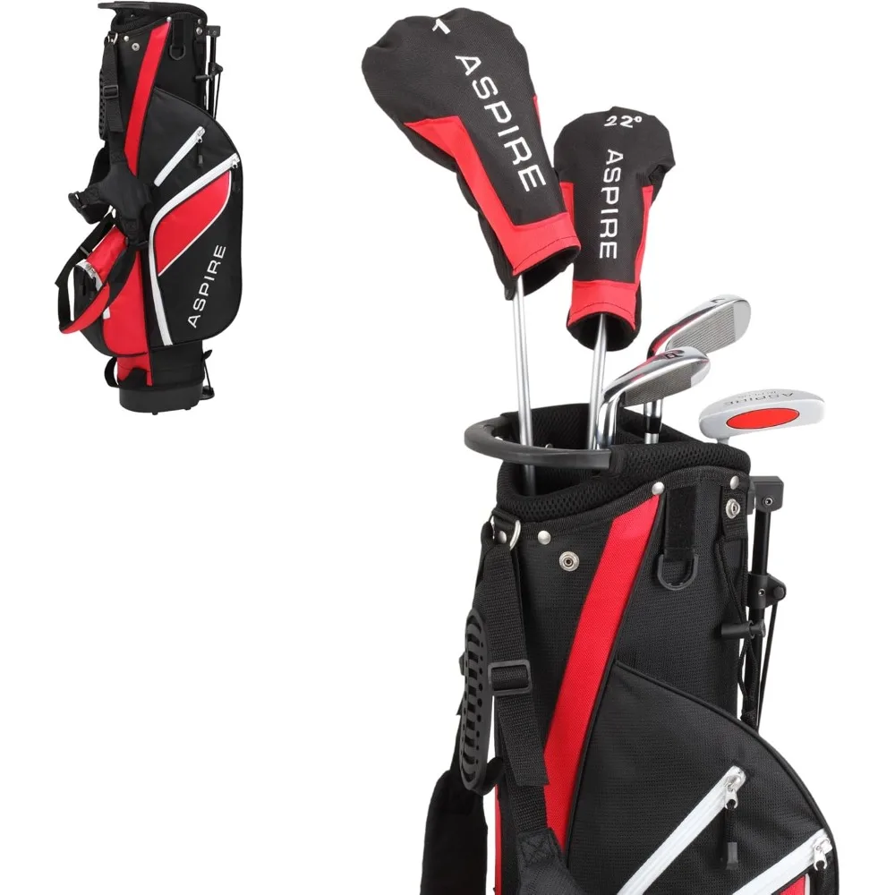 

CQKids Golf Clubs – Boys’ Girls’Right-Handed Golf Set with Lightweight Stand Bag,Graphite Shafts & Aircraft-Grade Aluminum Clubs