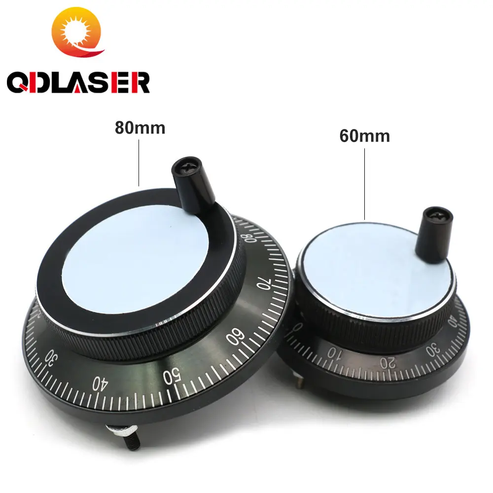 QDLASER Black CNC Pulser Handwheel 5/12/24V 4/6pin Pulse 100 Manual Pulse Generator Tangan Roda Mesin CNC 60 Mm Rotary Encoder