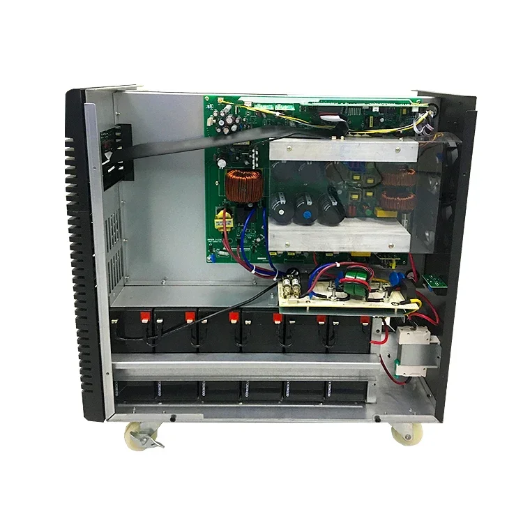 เครื่องสำรองไฟแบบออนไลน์ (UPS) ขนาด 6kVA ระบบแปลงกระแสไฟฟ้าสองชั้น พร้อมแบตเตอรี่ภายนอกสำหรับทีวี ช่วยปรับสมดุลแรงดันไฟฟ้า เหมาะสำหรับทีวี